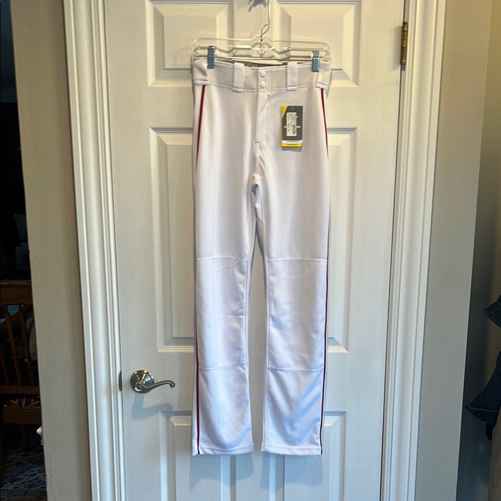 ⚾️ White Baseball Pants with Red Stripe